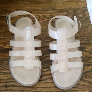 Pink jelly sandals